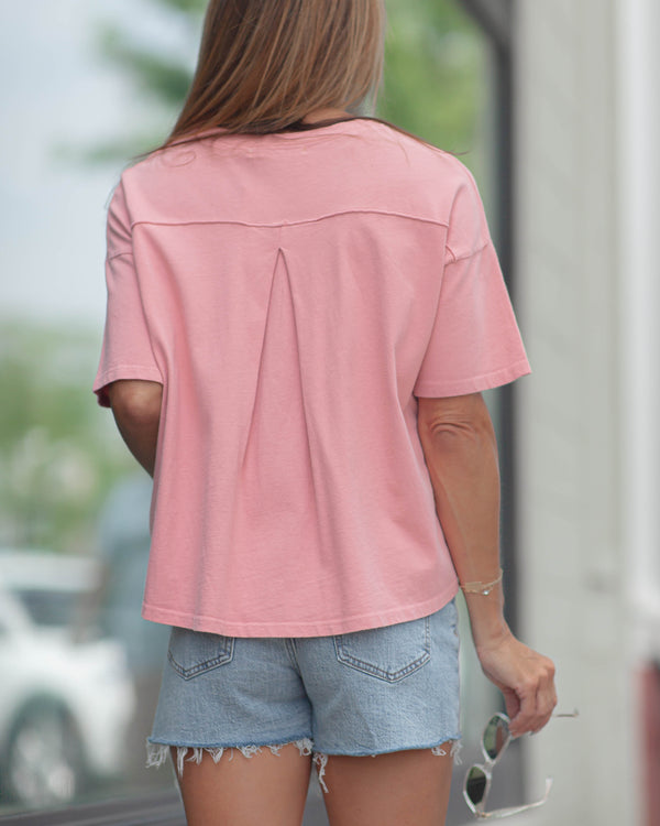 Lina Textured Tee-Peony