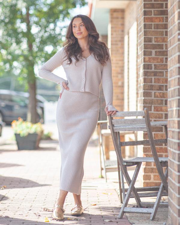 Joss Sweater Skirt-Shell