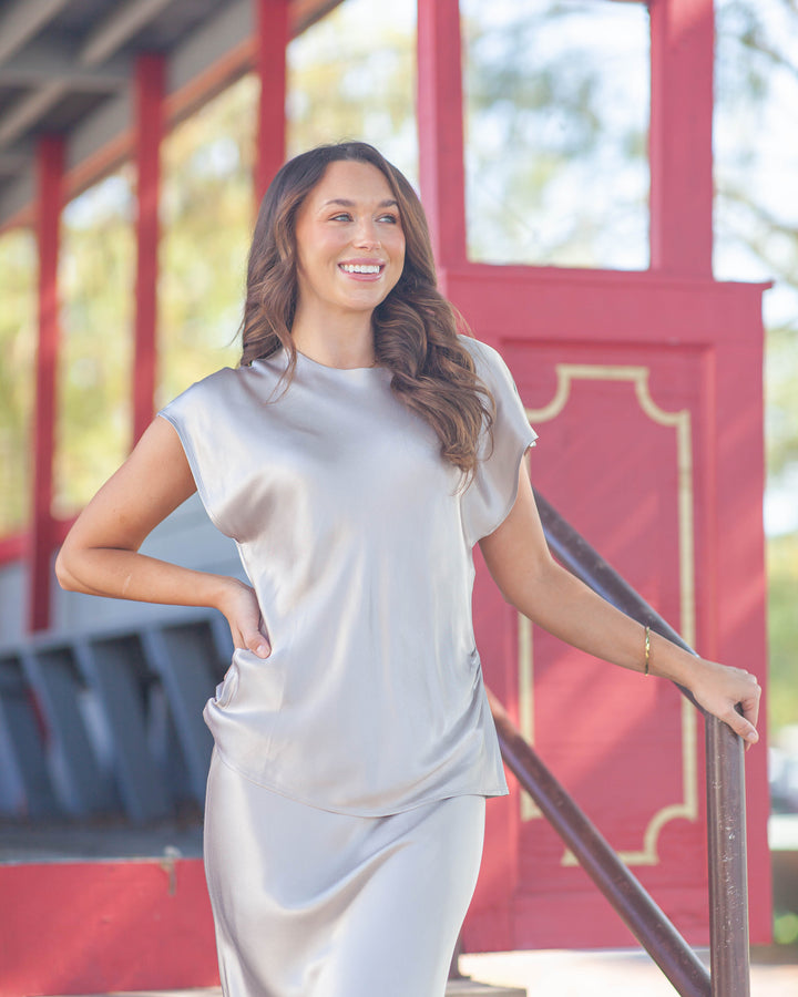 Skyler Bias Tee-Sesame