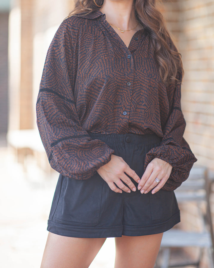 Hadley Ladder Sleeve Top-Autumn