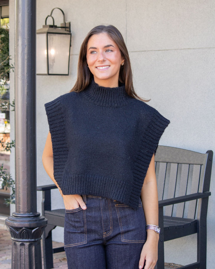 Rooney Sweater Vest-Black