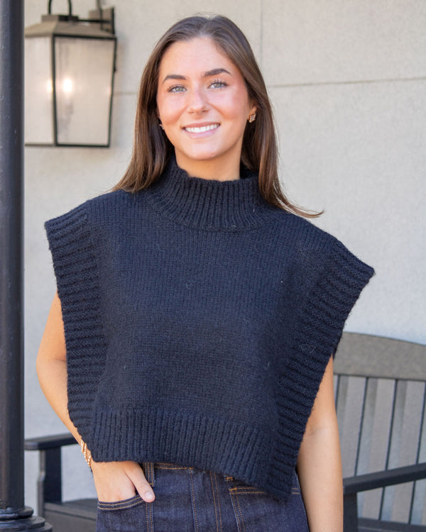 Rooney Sweater Vest-Black