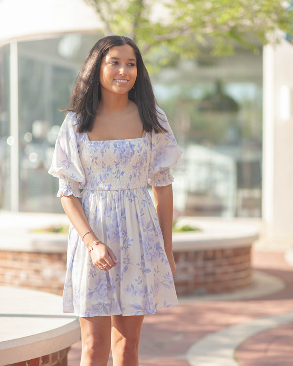 Floras Mini Dress-Bluebell