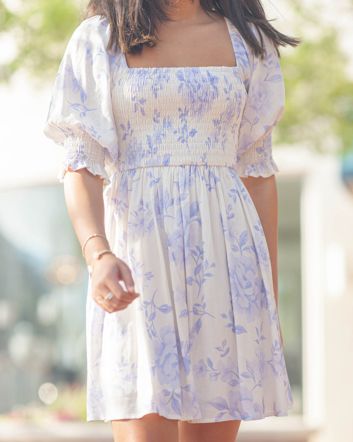 Floras Mini Dress-Bluebell