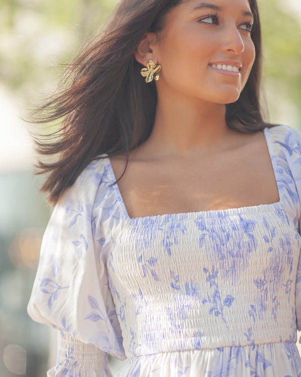 Floras Mini Dress-Bluebell