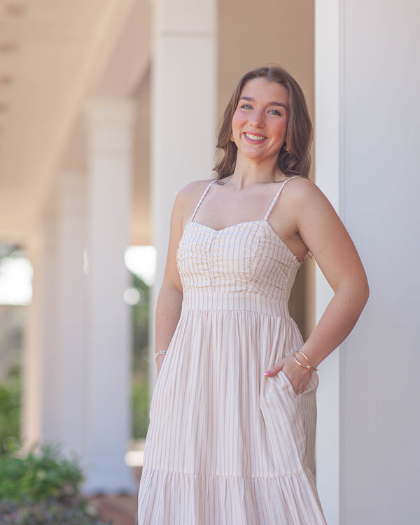 Camrie Midi Dress-Sand
