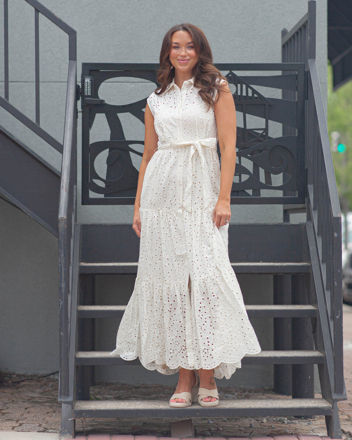 Clover Maxi Dress-Marshmallow