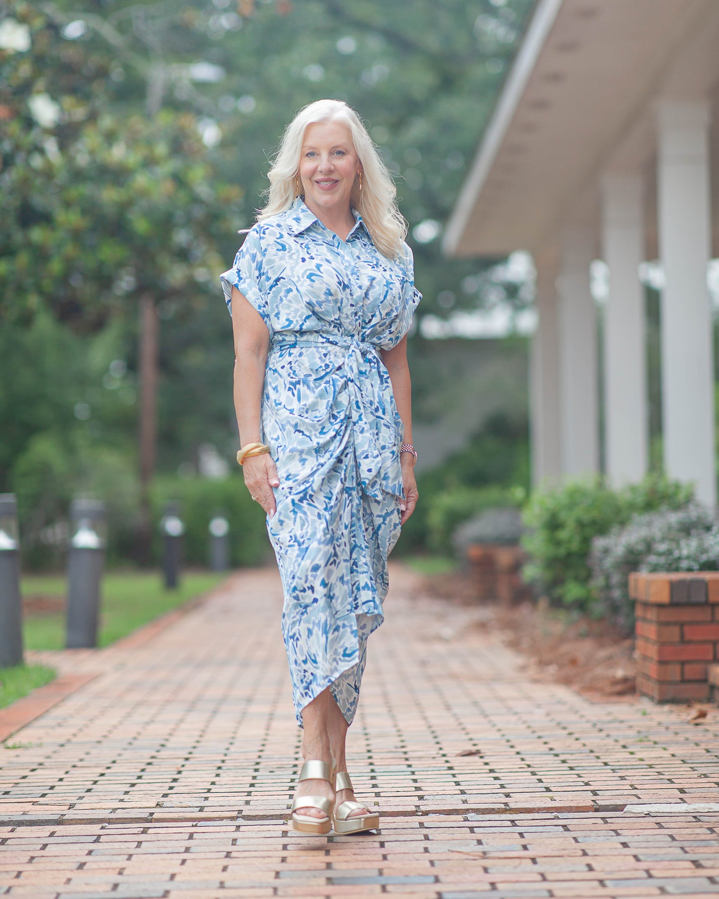 Tori Dress-Navy Speckle