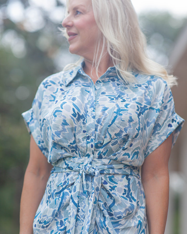 Tori Dress-Navy Speckle