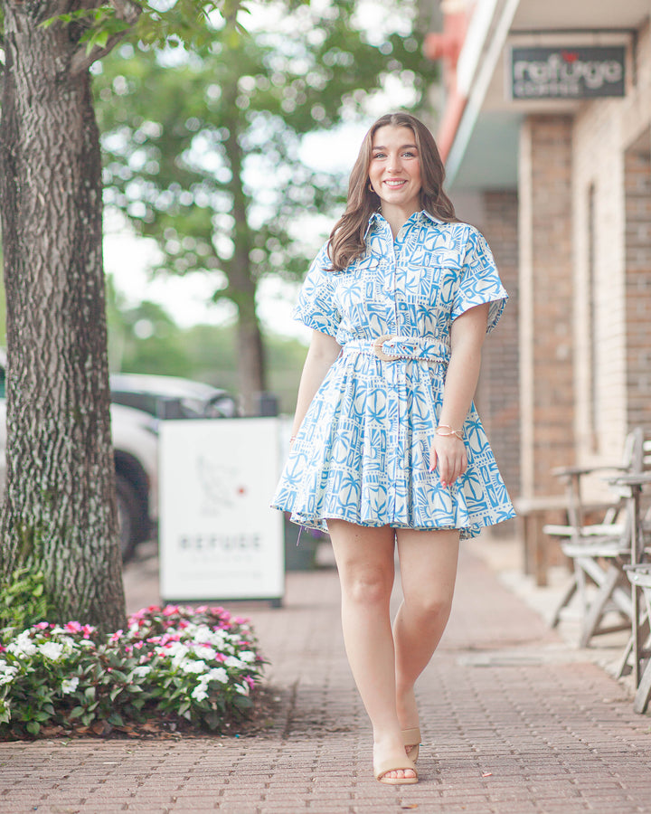 Naomi Dress-Tide Tile