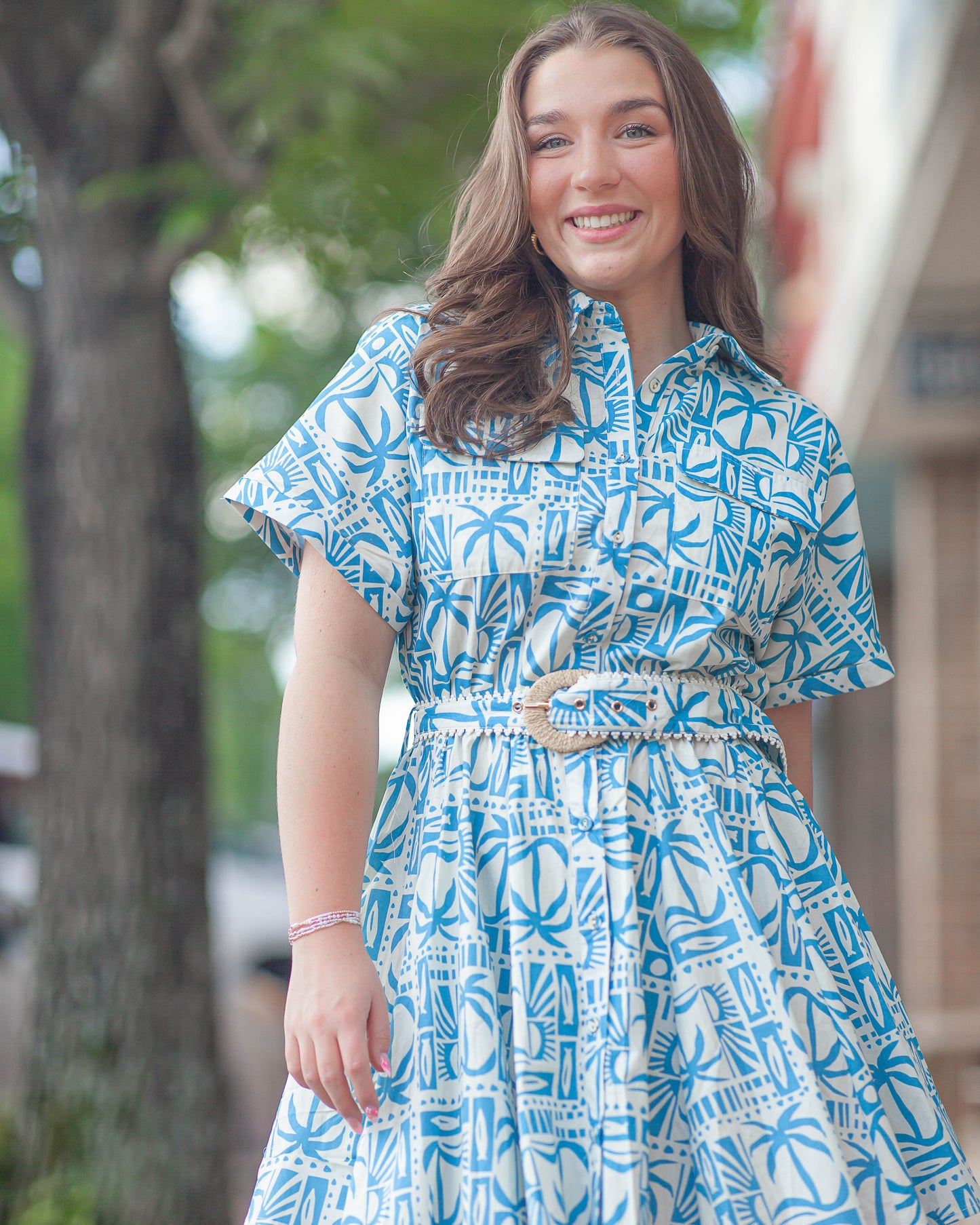Naomi Dress-Tide Tile
