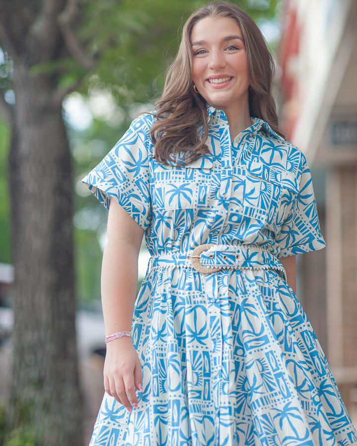 Naomi Dress-Tide Tile