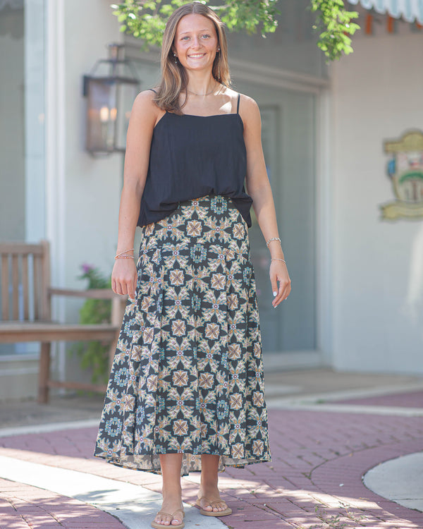Miriam Maxi Skirt-Luxe Trellis