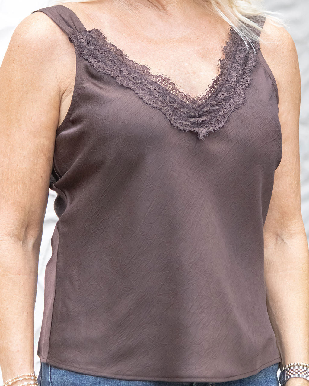 Penelope Lace Tank-Java