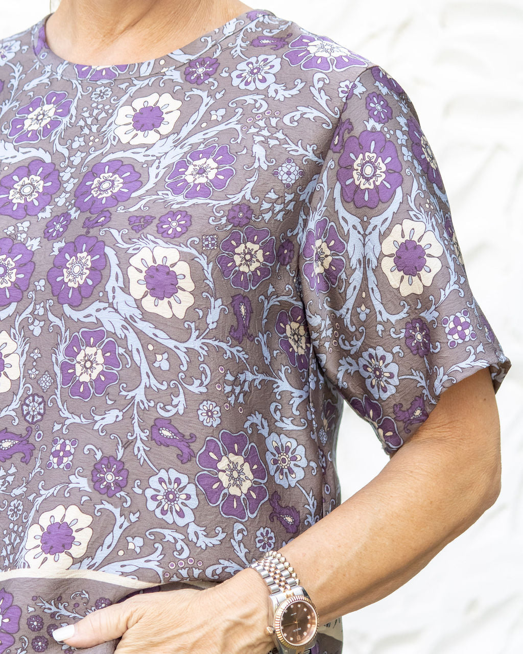 Violet Paisley Top-Napa