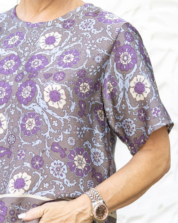 Violet Paisley Top-Napa