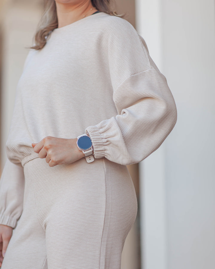 Locket Gathered Top-Oatmeal