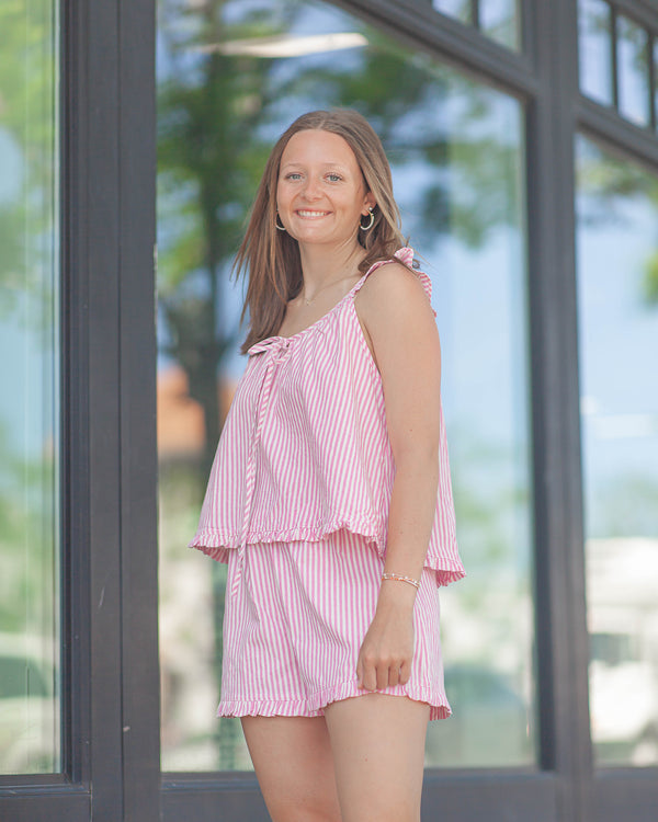 Jetset Shorts-Pink Stripe