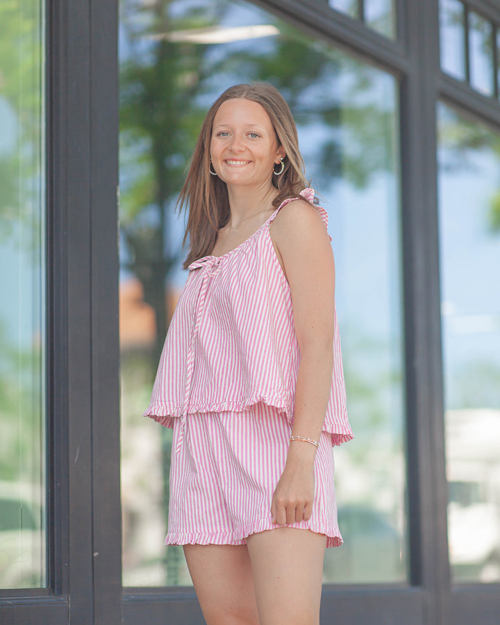 Jetset Shorts-Pink Stripe