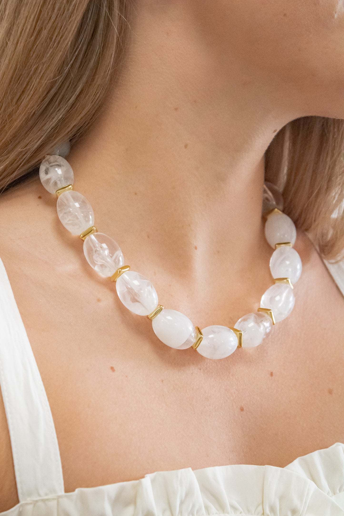 Jelly Pop Necklace-White