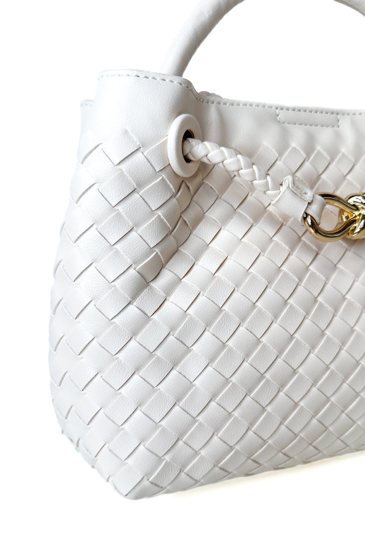 Blakely Woven Crossbody-Ivory