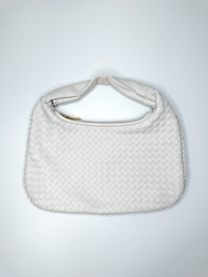 Adela Woven Hobo Bag-Oat