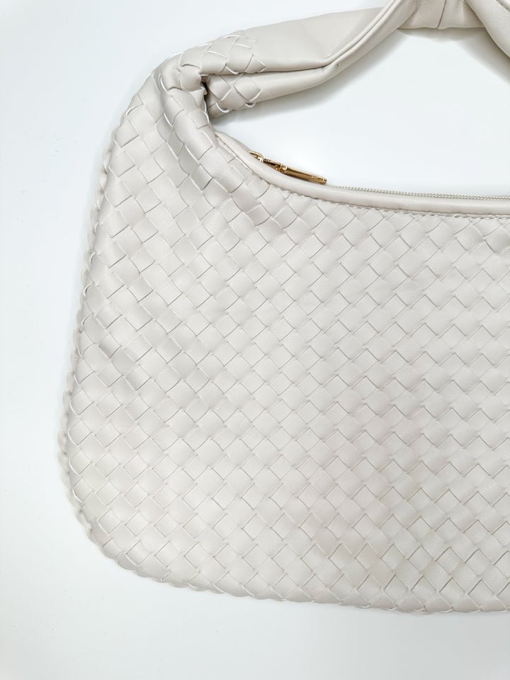 Adela Woven Hobo Bag-Oat
