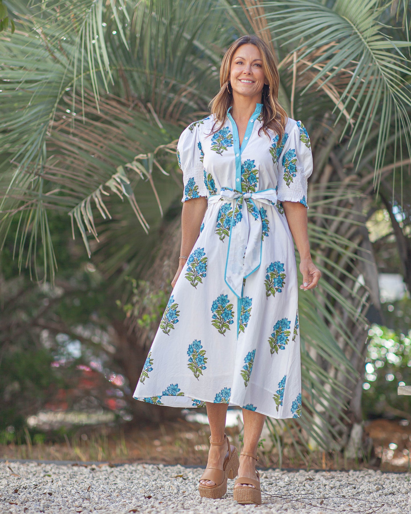 Kiawah Midi Dress-Blue Hydrangea