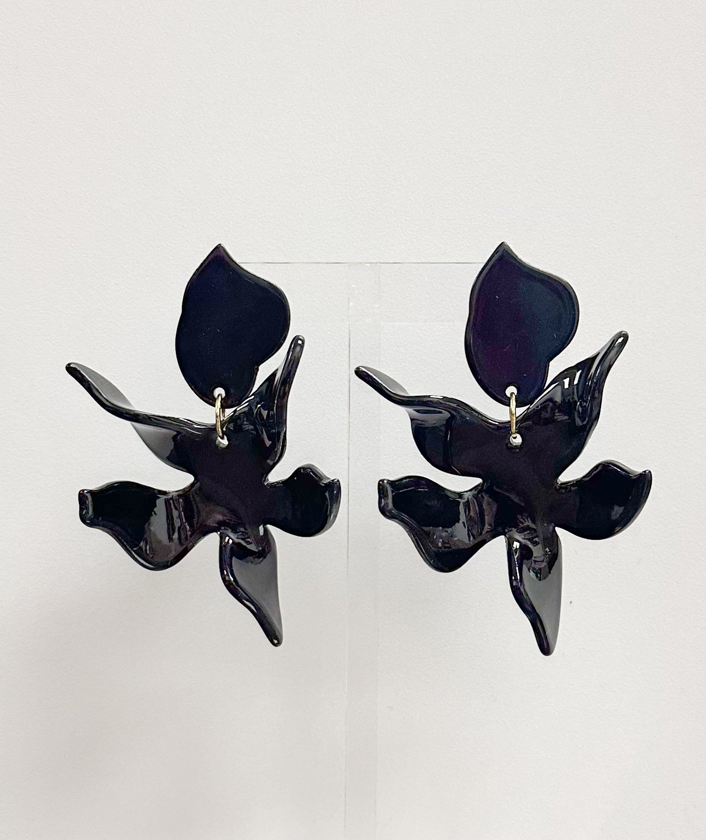 Flora Earrings-Black