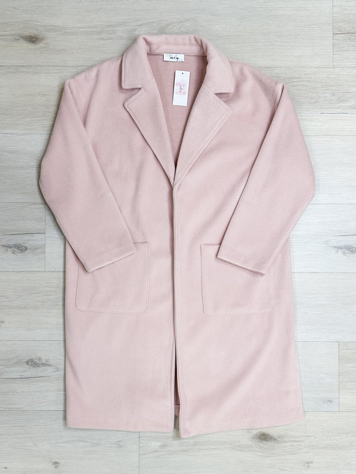 Hayley Open Coat-Light Pink