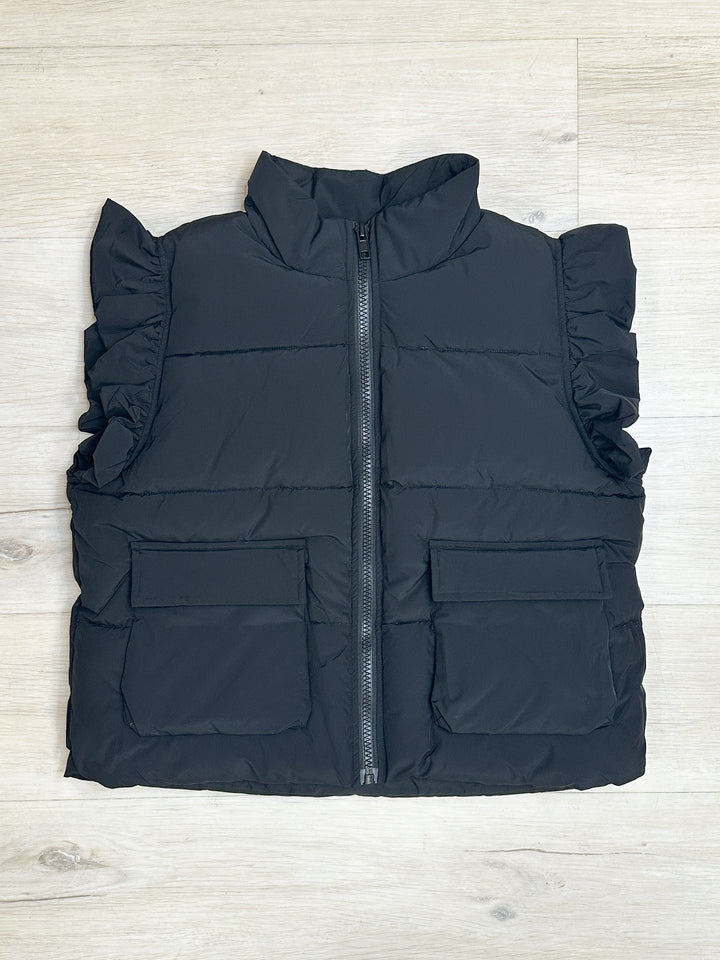 Janie Puffer Vest-Black