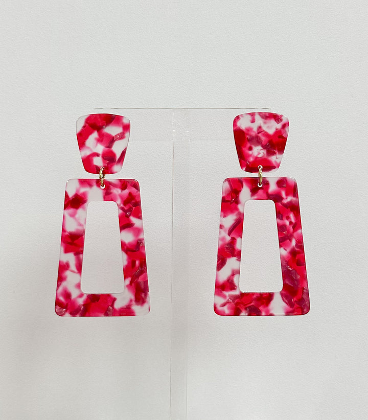 Kennedy Earrings-Cranberry