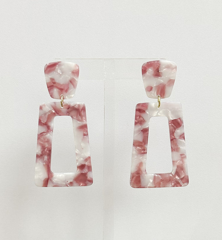 Kennedy Earrings-Maroon Camo