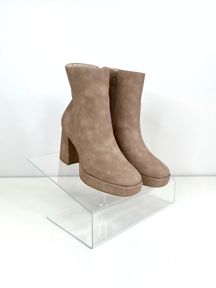 Lima Platform Booties-Cedarwood