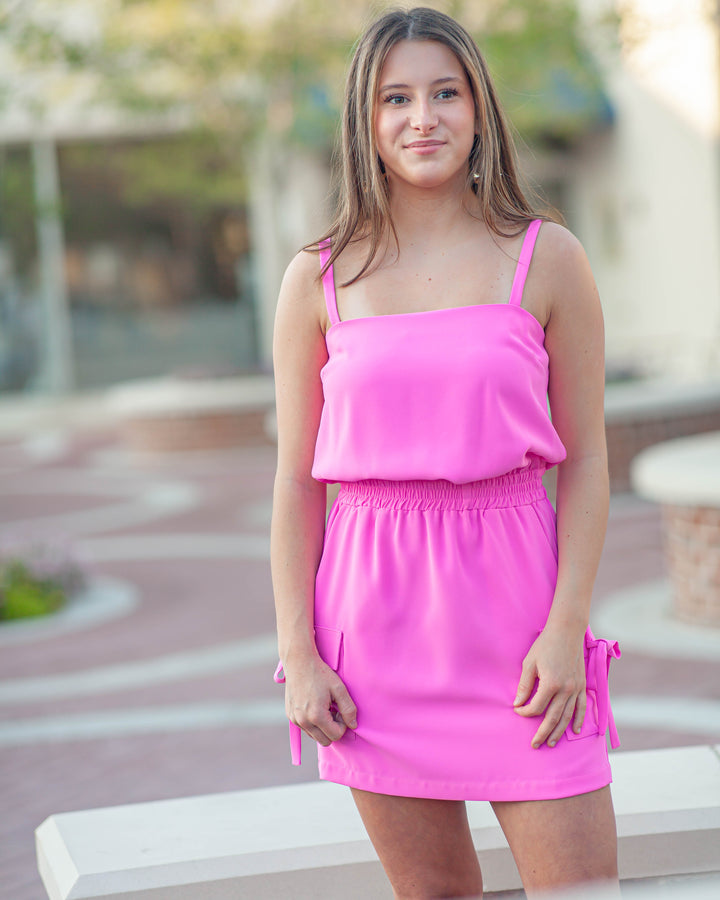 Montell Dress-Aster Pink