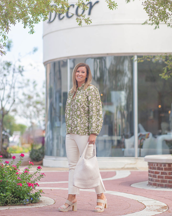 Olive Blouse-Dried Moss