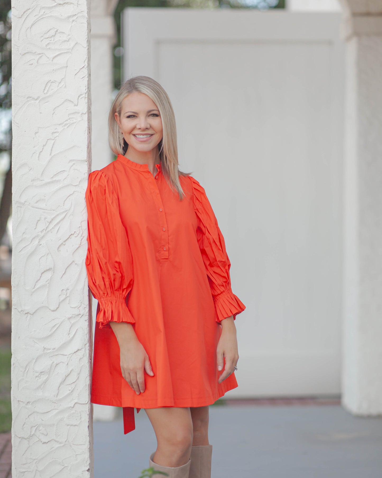 Park Mini Dress-Orange