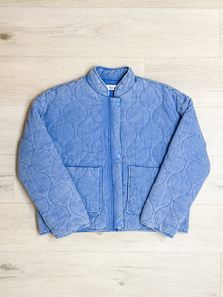 Weekender Quilted Jacket-Blue